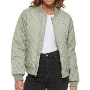 Levi's Diamond Quilted Bomber Jacket - Seafoam/Sherpa lining - Women's Small